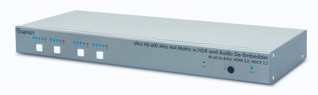 Gefen анонсировала матричные коммутаторы EXT-UHD600A-44 и EXT-UHD600A-88