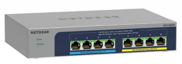 Netgear представила 2,5-гигабитный неуправляемый коммутатор MS108UP